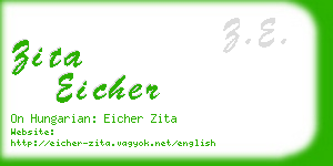 zita eicher business card